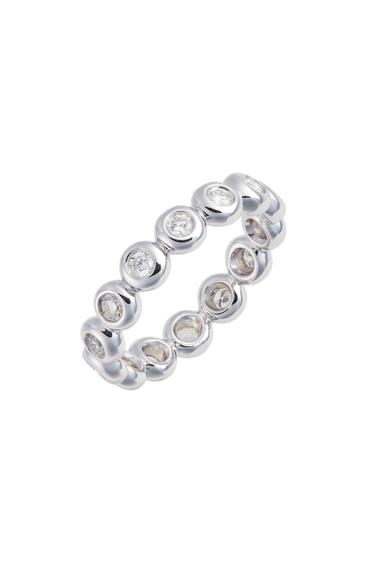 Women's Bony Levy Monaco Bezel Diamond Stacking Ring (nordstrom Exclusive)