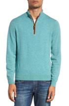 Men's Vineyard Vines Quarter Zip Sweater, Size - Green