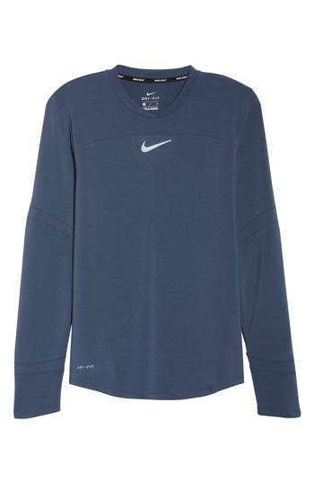 Women's Nike Dry Long Sleeve Pullover - Blue