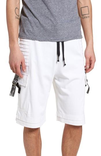 Men's True Religion Brand Jeans Moto Shorts - White