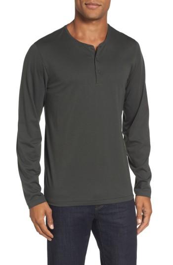 Men's Bonobos Superfine Slim Fit Long Sleeve Henley, Size - Green