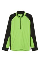 Men's Cutter & Buck 'summit' Weathertec Wind & Water Resistant Half Zip Jacket, Size - Green