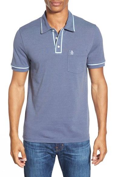 Men's Original Penguin 'earl' Pique Polo - Blue