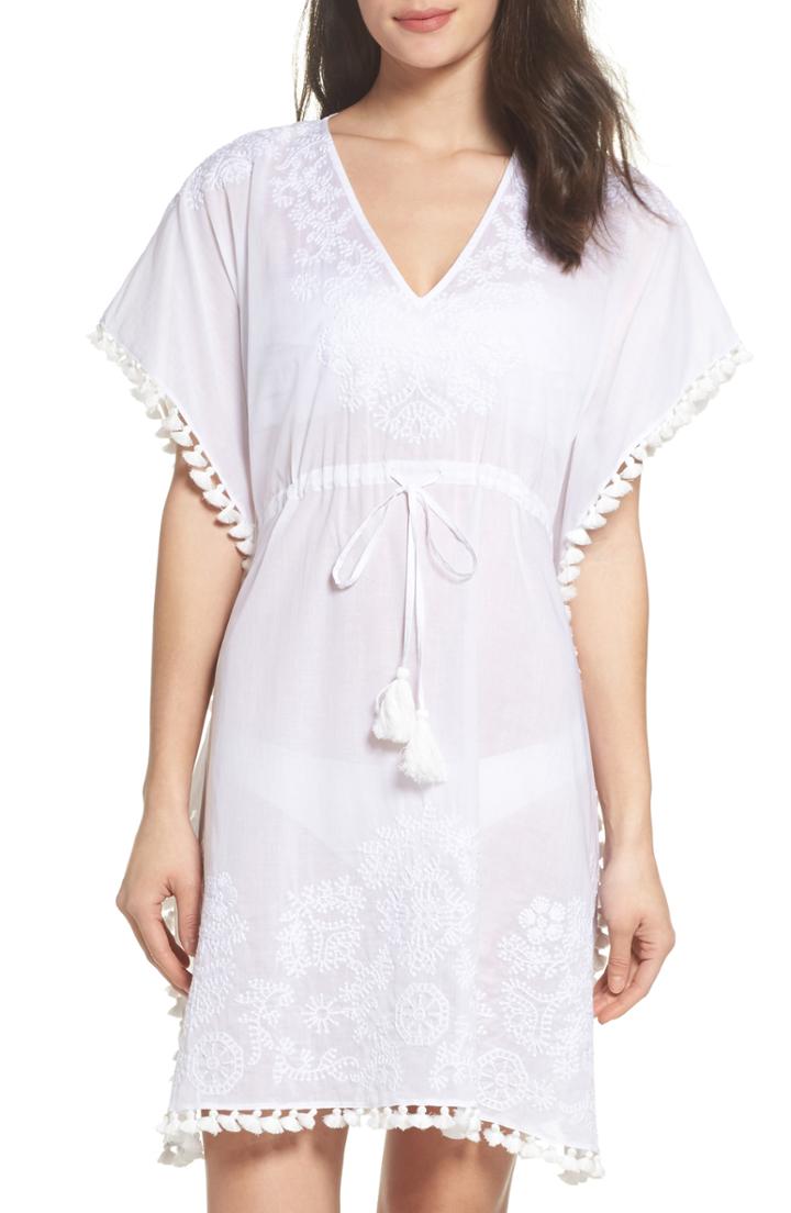 Women's Tory Burch Embroidered Cover-up Caftan