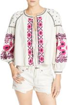 Women's Free People Embroidered Linen & Cotton Jacket