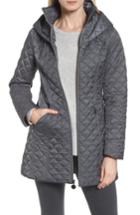 Women's Laundry By Shelli Segal Hooded Quilted Jacket - Grey