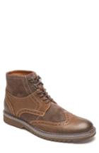 Men's Rockport Jaxson Wingtip Boot .5 M - Brown