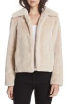 Women's Theory Faux Rabbit Fur Jacket, Size - Beige