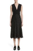 Women's Yigal Azrouel Chevron Fringe Fil Coupe Dress - Black