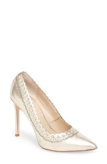 Women's Pour La Victoire Cerella Embellished Pump M - Metallic