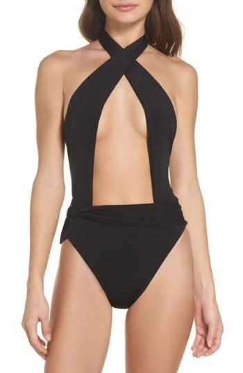 Women's For Love & Lemons Havana One-piece Swimsuit - Black