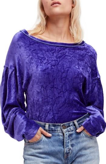 Women's Free People We The Free Milan Velvet Top - Purple
