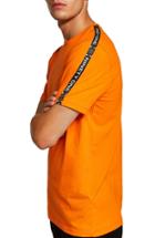 Men's Topman Slim Fit Tape T-shirt, Size - Orange