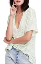 Women's Free People Maddie Burnout Tee - Blue/green