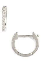 Women's Ef Collection Mini Diamond Hoop Earrings