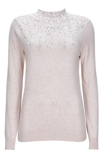 Women's Wallis Beaded Sweater - Pink