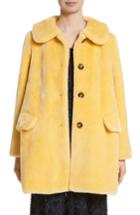 Women's Shrimps Pyrus Oversized Faux Fur Coat - Yellow