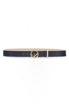 Women's Fendi F Is For Fendi Reversible Leather Belt, Size - Blue Iris