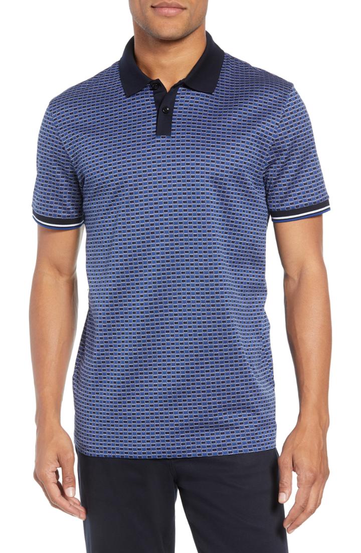 Men's Boss Parlay Fit Polo, Size Medium - Blue