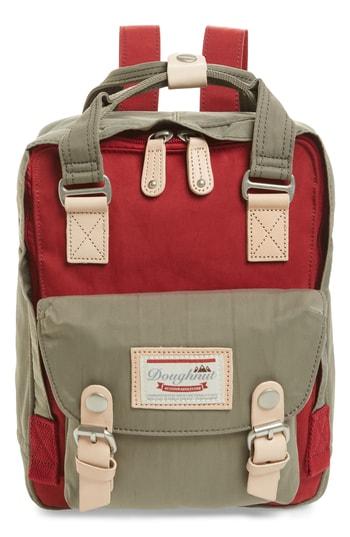Doughnut Mini Macaroon Colorblock Water Resistant Backpack - Pink
