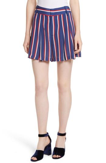 Women's Alice + Olivia Scarlet Super High Waist Flutter Shorts - Blue