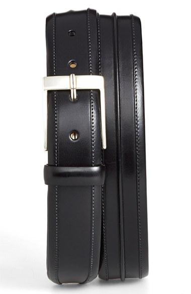 Men's Mezlan 'parma' Leather Belt - Black