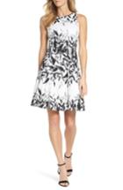 Women's Maggy London Sateen Fit & Flare Dress - White