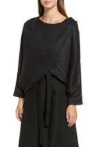 Women's Simple By Trista Linen Crossover Cape Top