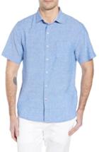 Men's Tommy Bahama Lanai Tides Linen Blend Sport Shirt - Blue