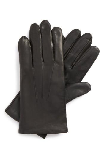 Men's John W. Nordstrom Leather Tech Gloves - Black