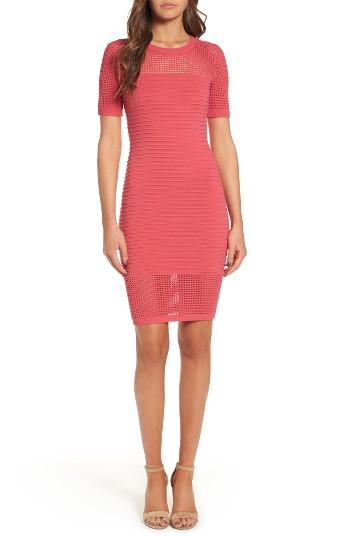 Women's Sentimental Ny Open Weave Body-con Dress - Pink