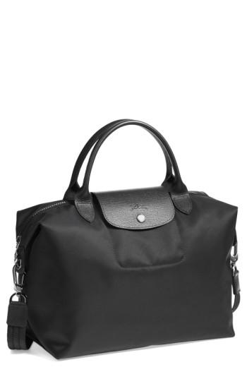 Longchamp 'medium Le Pliage Neo' Nylon Tote - Black