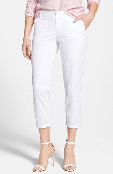 Women's Caslon Chino Ankle Pants White