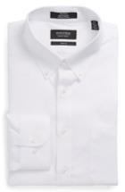 Men's Nordstrom Men's Shop Trim Fit Non-iron Dress Shirt - 32/33 - White