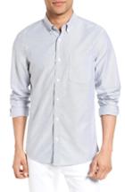 Men's 1901 Trim Fit Washed Oxford Shirt, Size - Grey