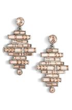 Women's Oscar De La Renta Stacked Baguette Drop Earrings