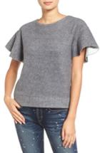 Women's Mcguire 'bella' Felted Flutter Sleeve Tee - Grey