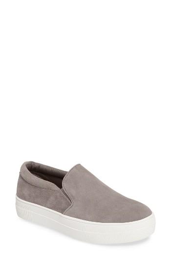 Women's Steve Madden Gills Platform Slip-on Sneaker .5 M - Grey