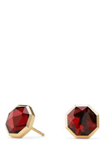 Women's David Yurman Guilin Octagon Earrings In 18k Gold
