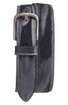 Men's Torino Belts Leather Belt - Black/ Grey