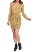 Women's 1.state Wild Blooms Wrap Front Minidress - Yellow