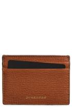 Men's Burberry Sandon Leather Card Case - Brown