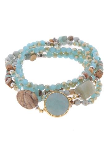 Women's Nakamol Design Three Stone Wrap Bracelet