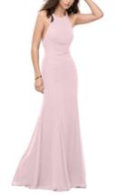 Women's Wtoo Chiffon Tie Back Gown - Pink