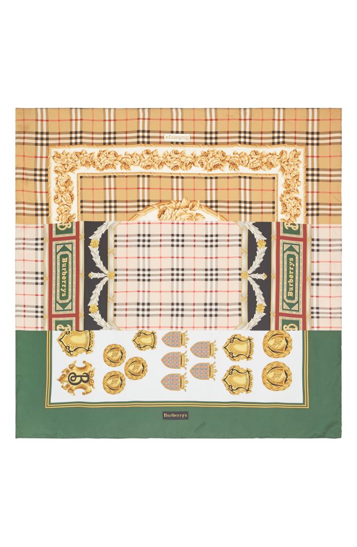 Women's Burberry Archive Prints Silk Scarf