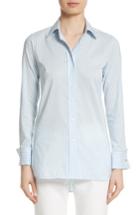 Women's Max Mara Filato Stripe Cotton & Silk Shirt - Blue