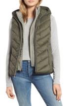 Women's Marc New York Hooded Puffer Vest - Green