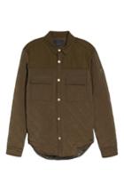 Men's Scotch & Soda Quilted Shirt Jacket, Size - Green
