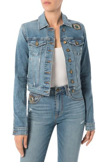 Women's Sam Edelman Bridget Embellished Denim Jacket