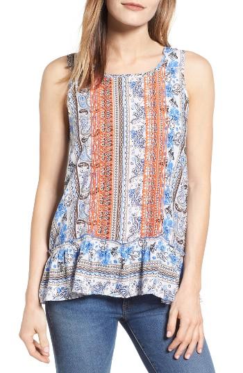 Women's Thml Print Flounce Hem Top